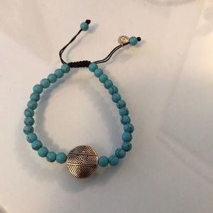House of Harlow turquoise & gold bracelet
